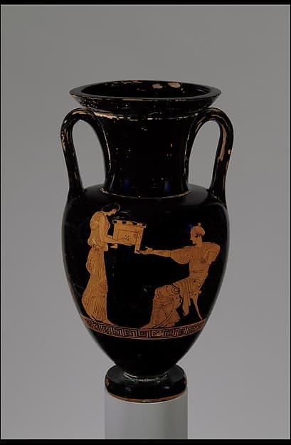 Terracotta Nolan neck-amphora (jar), by Painter of London E 317