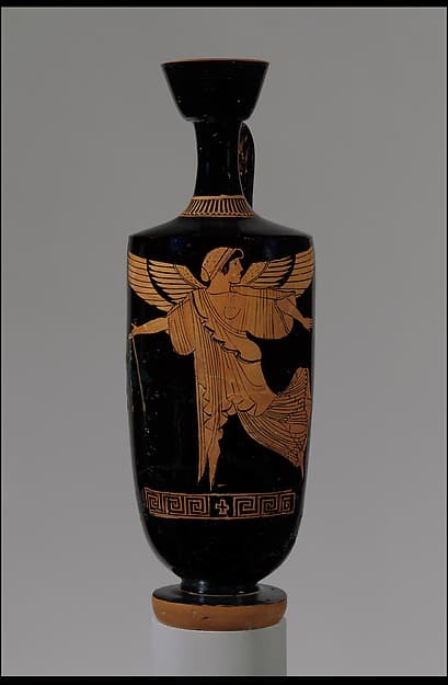 Terracotta lekythos (oil flask), by Douris