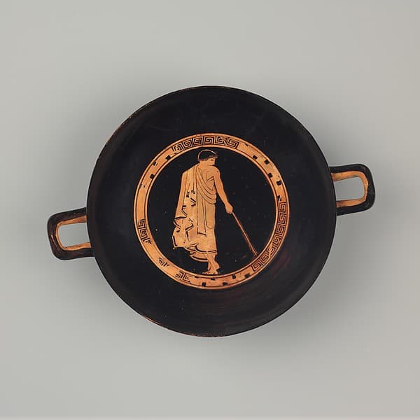 Terracotta kylix (drinking cup), by Antiphon Painter