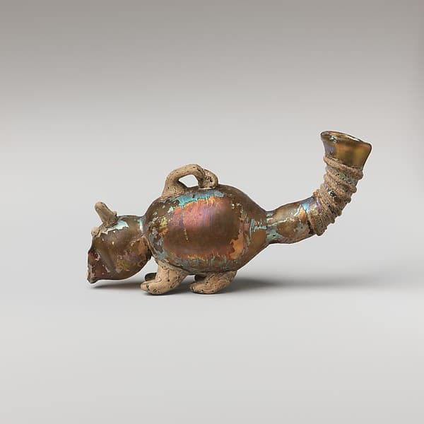 Glass bottle in the shape of an animal