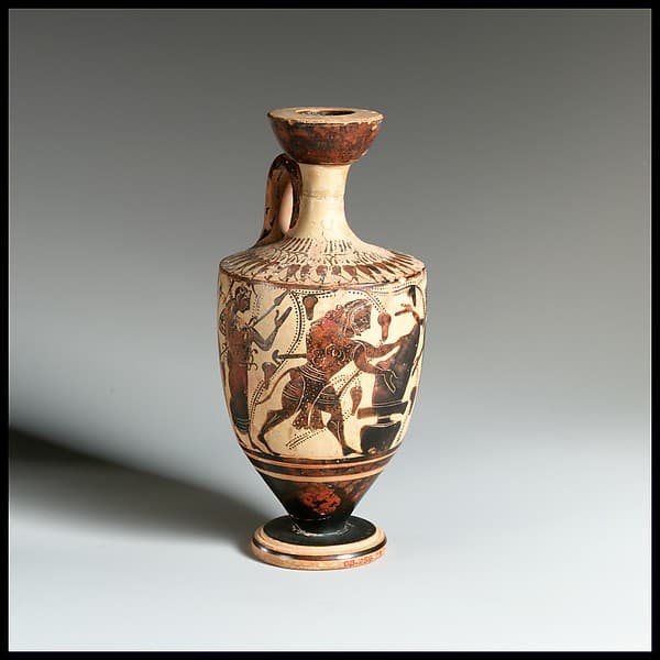 Terracotta lekythos (oil flask), by Class of Athens 581.1