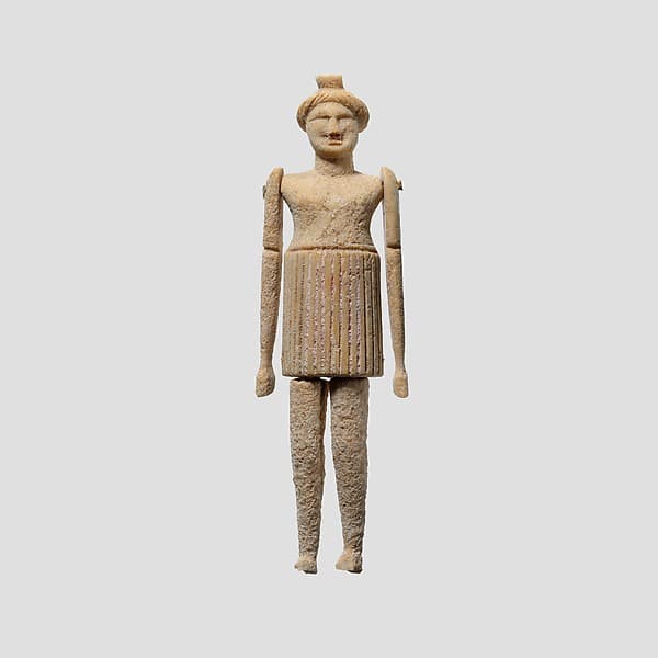 Bone figurine with articulated limbs