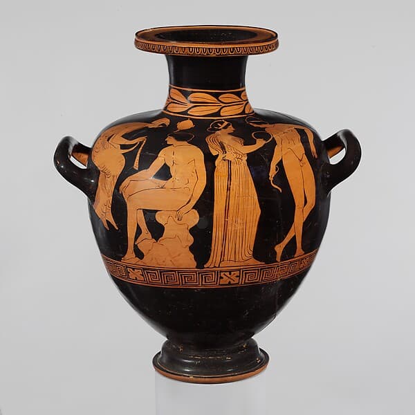 Terracotta hydria (water jar), by Amykos Painter