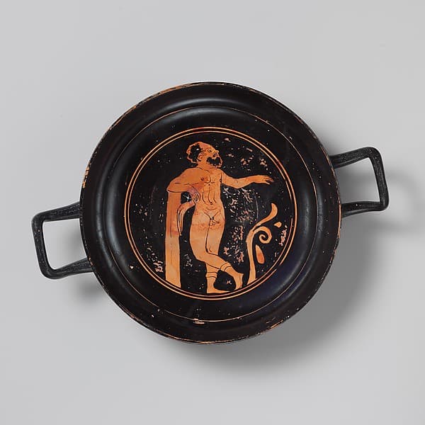Terracotta stemless kylix (drinking cup), by Painter of New York 69.232