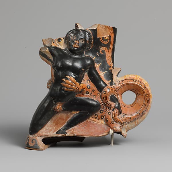 Terracotta rhyton (vase for libations or drinking)