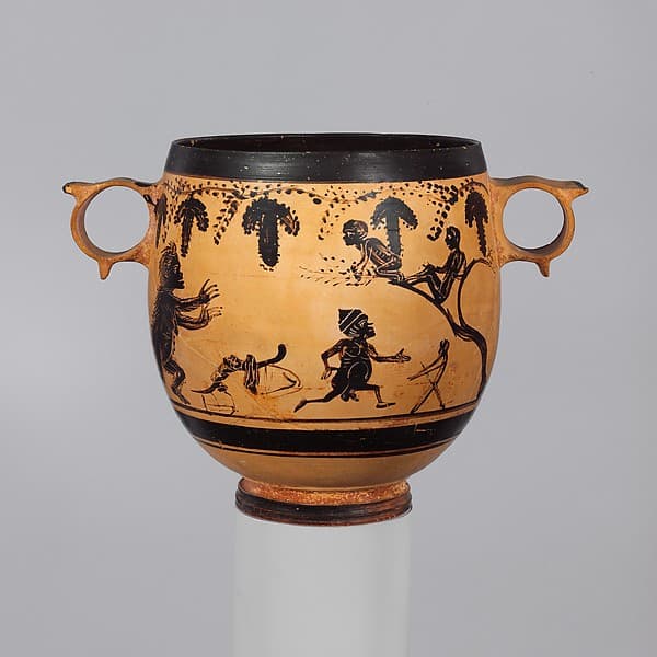 Terracotta skyphos (deep drinking cup), by Vine Tendril Group