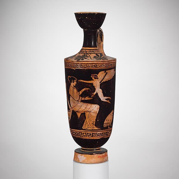 Terracotta lekythos (oil jar), by Bowdoin Painter
