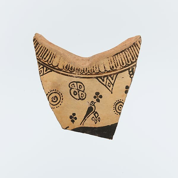 Fragment of a terracotta oinochoe (jug)