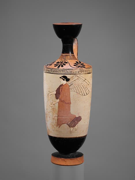 Terracotta lekythos (oil flask), by Carlsruhe Painter
