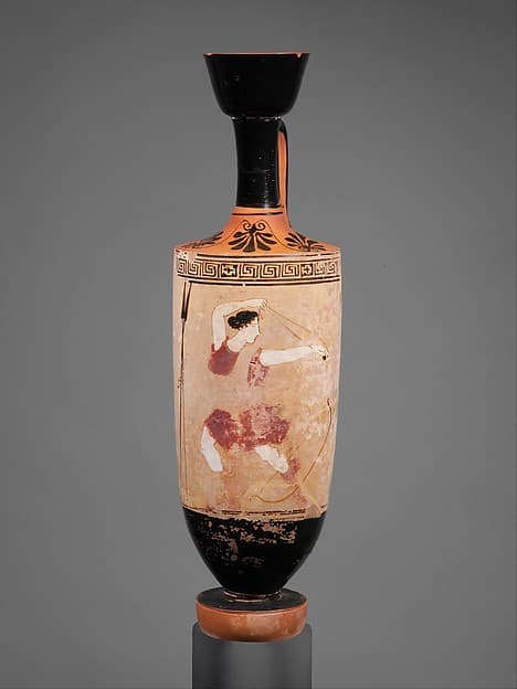 Terracotta lekythos (oil flask), by Klügmann Painter