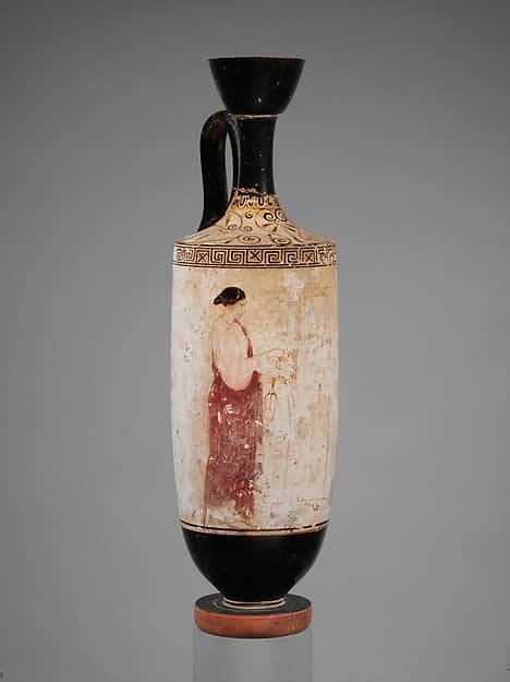 Terracotta lekythos (oil flask), by Painter of Athens 1943