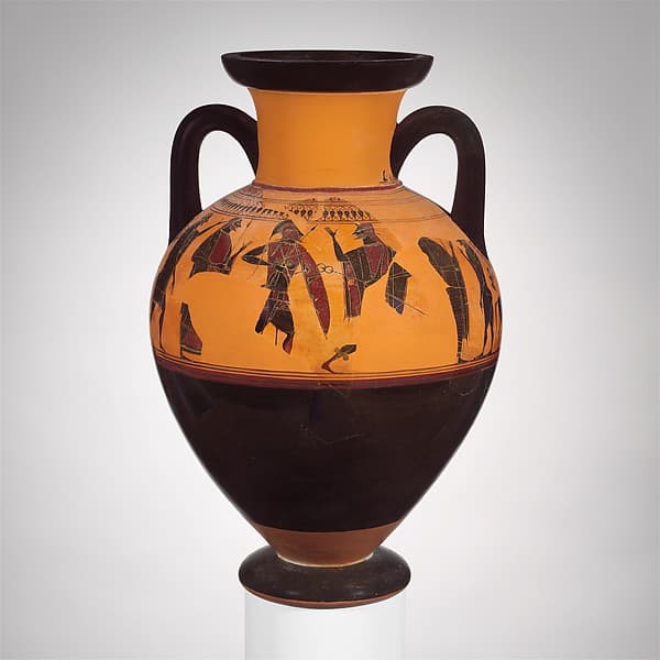Terracotta neck-amphora (jar), by Affecter