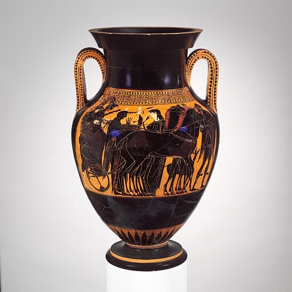 Terracotta amphora (jar), by Antimenes Painter