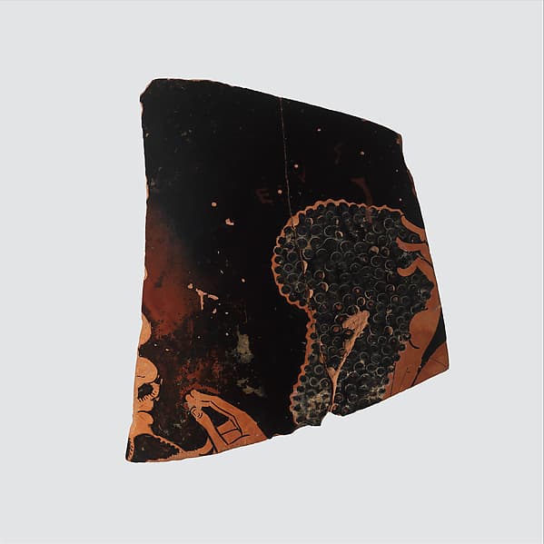 Fragment of a terracotta neck-amphora (jar), by Euphronios