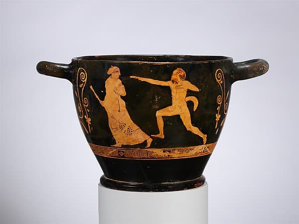 Terracotta skyphos (deep drinking cup), by Aberdeen Painter