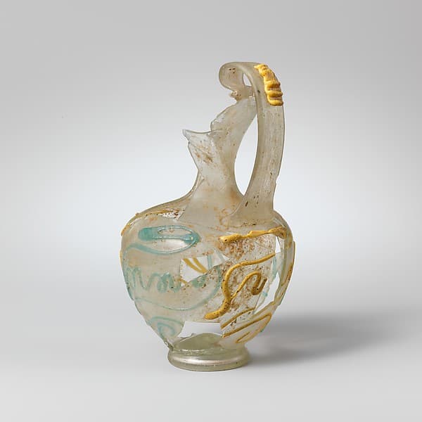 Glass jug with snake-thread decoration
