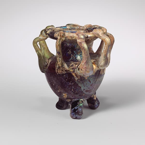 Glass footed jar
