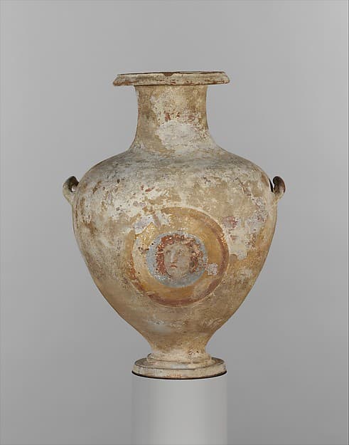 Terracotta Hadra hydria (water jar)