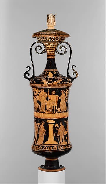 Terracotta loutrophoros (ceremonial vase for water), by Darius Painter