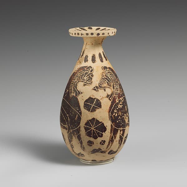 Terracotta alabastron (oil flask), by Painter of New York 30.115.26