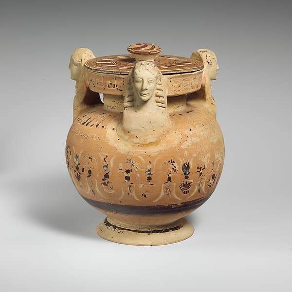 Terracotta pyxis (box)