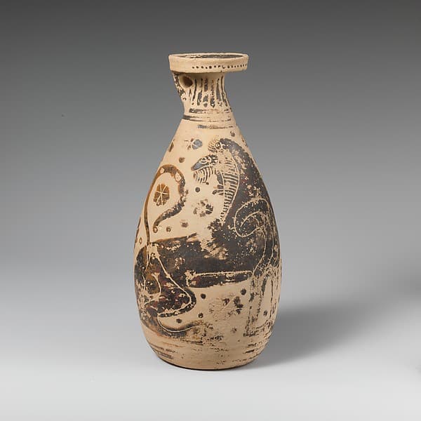 Terracotta alabastron (perfume vase), by Laurion Painter