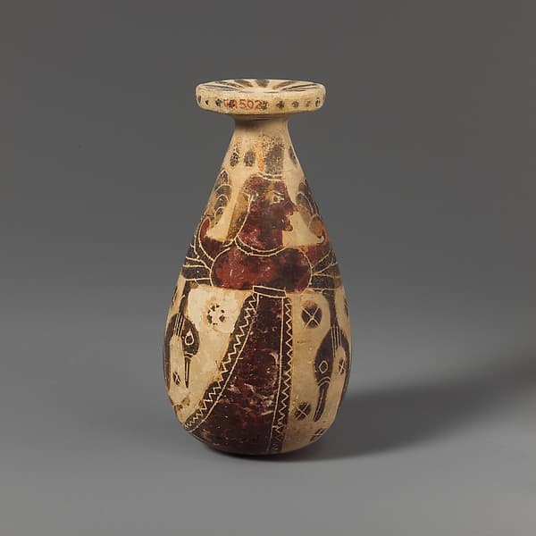 Terracotta alabastron (perfume vase), by Potnia Painter