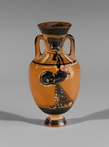 Terracotta miniature Panathenaic amphora, by Bulas Group