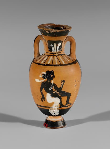 Terracotta miniature Panathenaic amphora, by Bulas Group