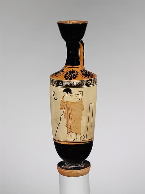 Terracotta lekythos (oil flask)