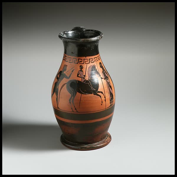 Terracotta oinochoe: olpe (jug)