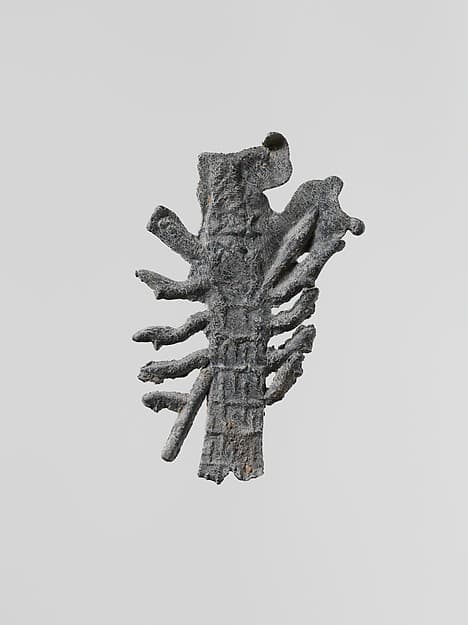 Lead figure of a goddess with spear and aegis, possibly Athena