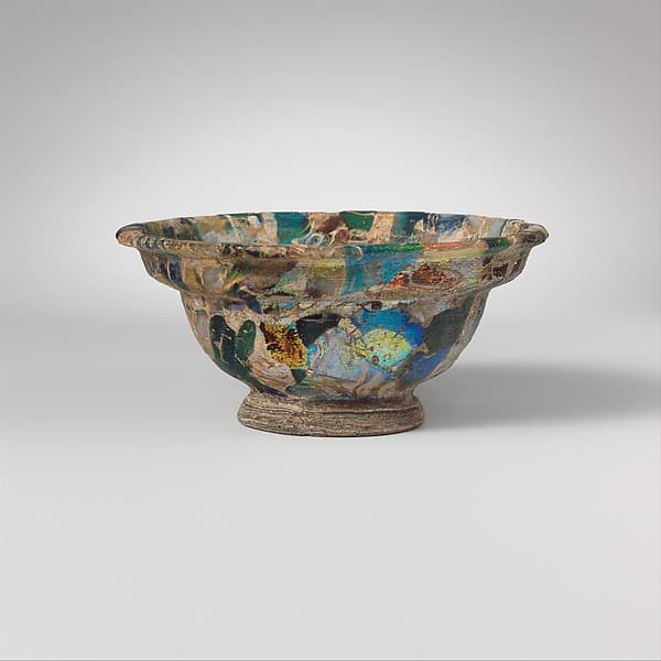 Glass mosaic bowl