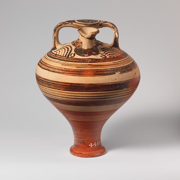 Terracotta stirrup jar