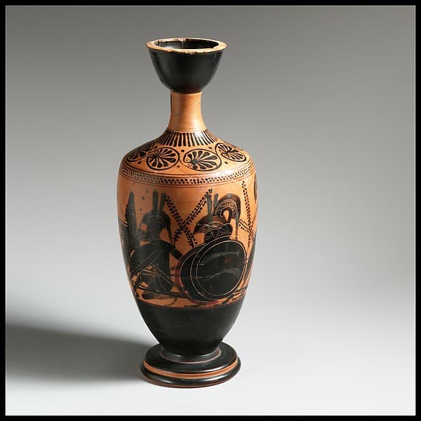 Terracotta lekythos (oil flask), by Painter of Vatican G.49