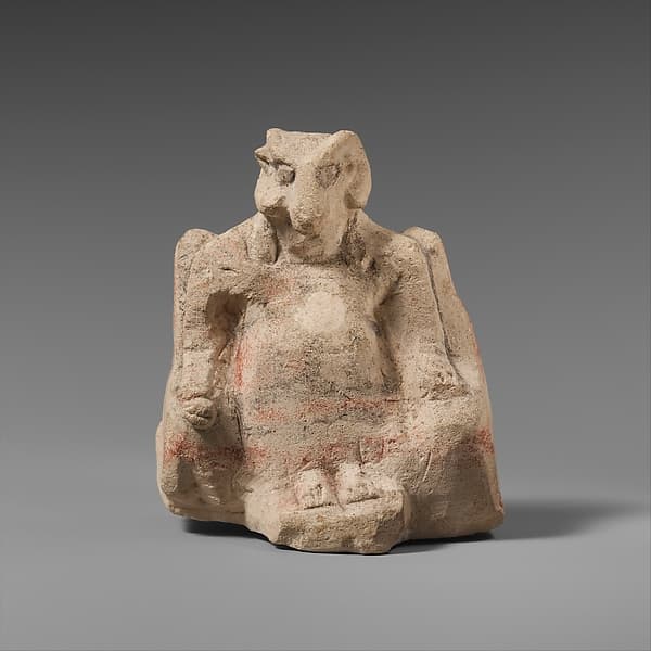 Limestone statuette of Zeus Ammon