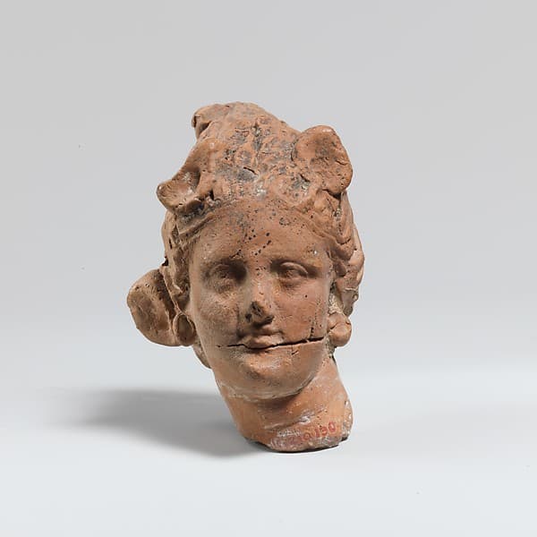 Terracotta female head