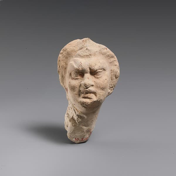 Terracotta head of an old woman