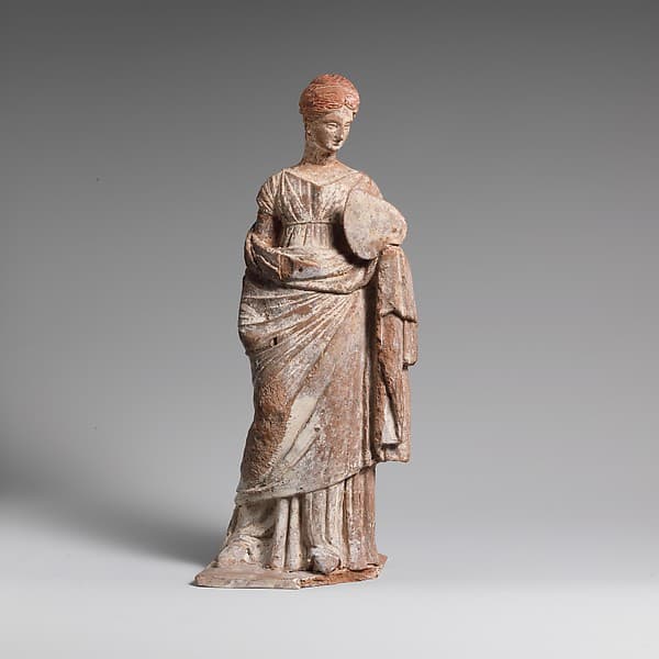 Terracotta statuette of a woman