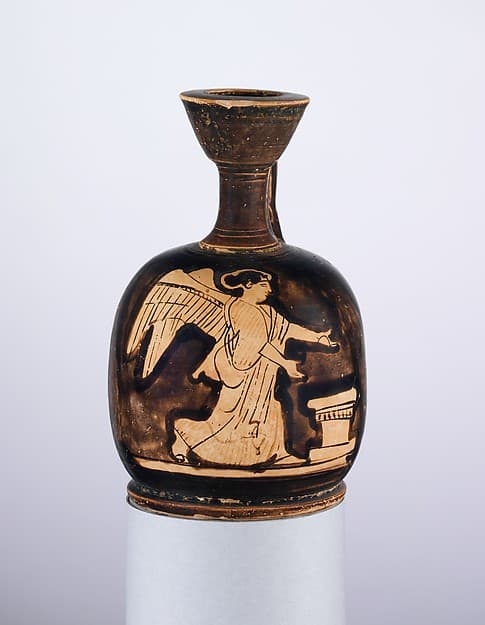Terracotta squat lekythos, by Carlsruhe Painter