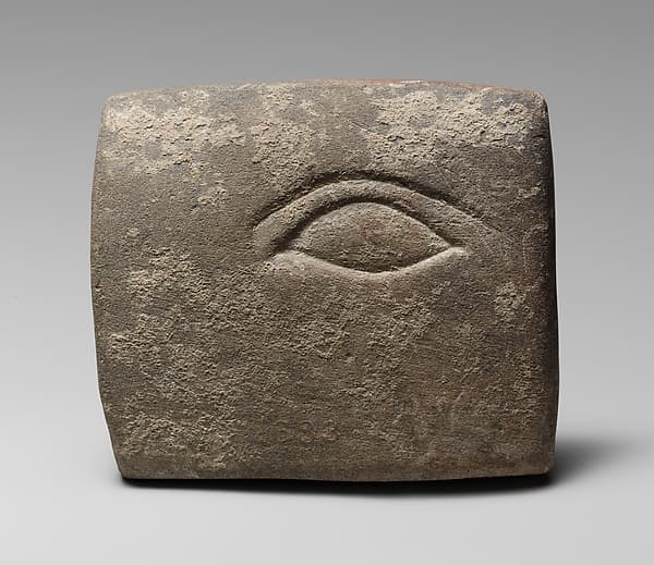 Stone votive relief of an eye