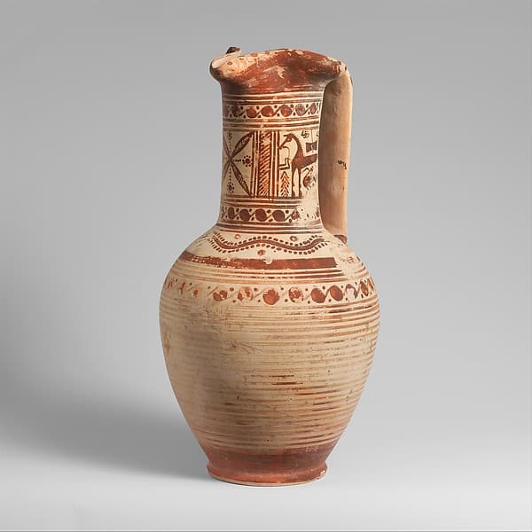 Terracotta oinochoe (jug), by Cesnola Painter
