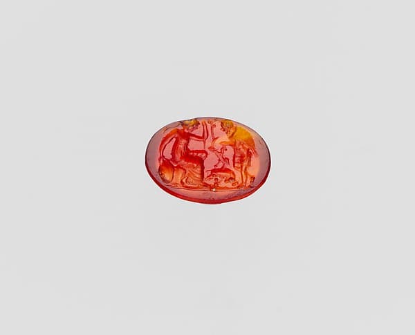 Carnelian oval engraved gem