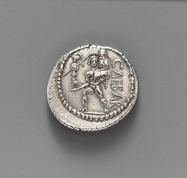 Silver denarius of Julius Caesar