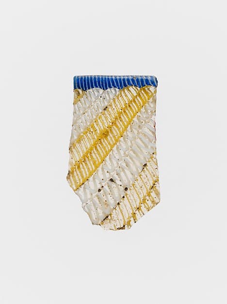 Glass network mosaic bowl fragment