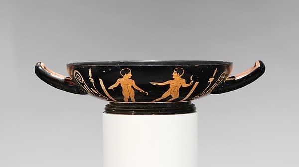 Terracotta stemless kylix (drinking cup), by Painter of Ruvo 325
