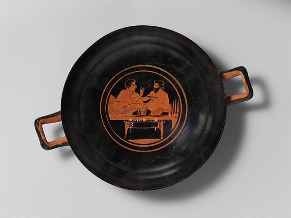 Terracotta stemless kylix (drinking cup), by Marlay Painter