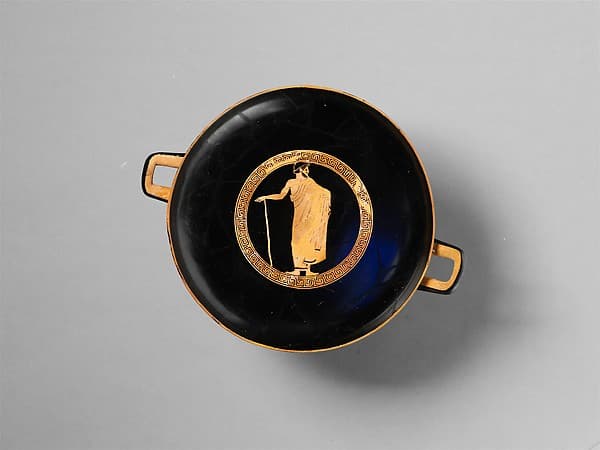 Terracotta kylix (drinking cup), by Makron