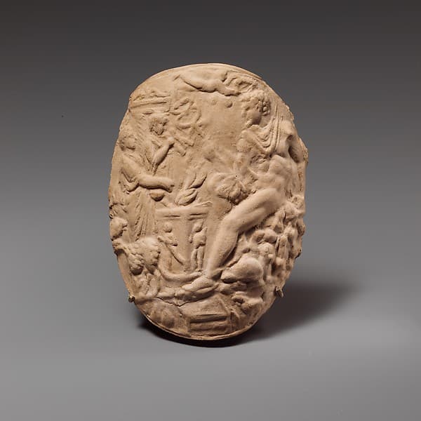 Terracotta mold for a relief applique