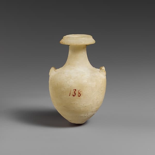 Miniature alabaster amphora (jar)